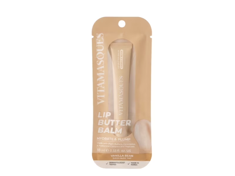 Vitamasques Lip Butter Balm, Vanilla Bean, 0.33 fl oz/10 mL