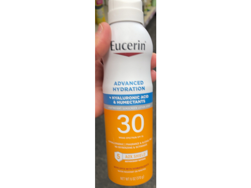 Eucerin Advanced Hydration Sunscreen Lotion Spray, SPF 30, 6 oz/170 g