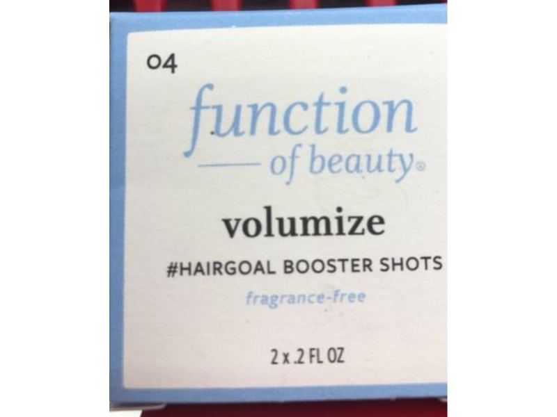 Function Of Beauty Volumize Hair Goal Booster Shots, Fragrance-Free, 0.2 fl oz