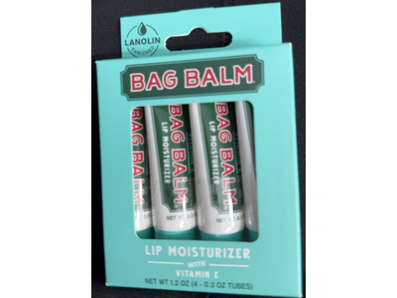 Bag Balm Lip Balm, Vitamin E, 0.3 oz, Pack Of 4