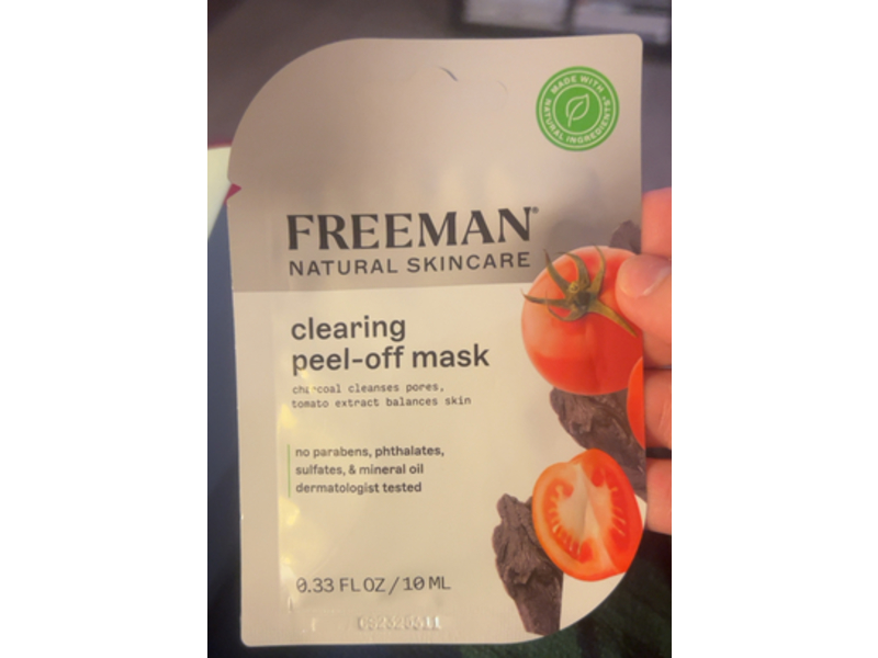 Freeman Clearing Peel-Off Mask, Charcoal & Tomato, 0.33 fl oz/10 mL
