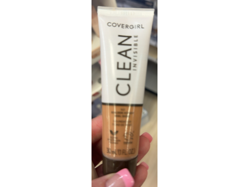 CoverGirl Clean Invisible Foundation, 163 Golden Honey, 1 fl oz/30 mL