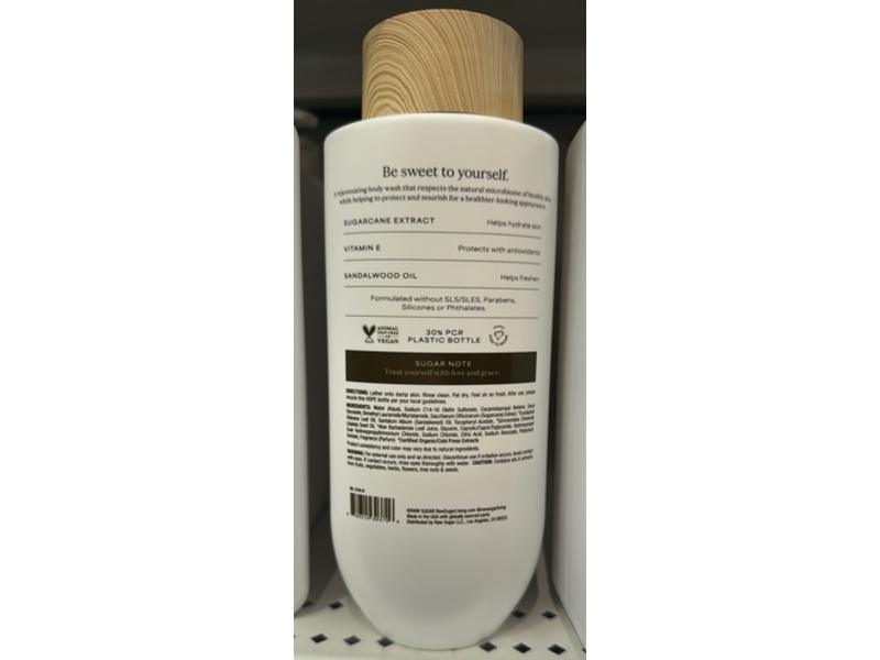 Raw Sugar Body Wash, Eucalyptus Sandalwood Boost, 20 fl oz/591 mL