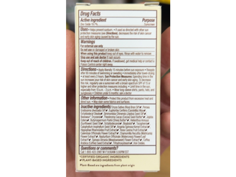 Babo Botanicals Daily Sheer Tinted Mineral Sunscreen Stick, SPF 50, Fragrance Free, 0.6 oz/17 g