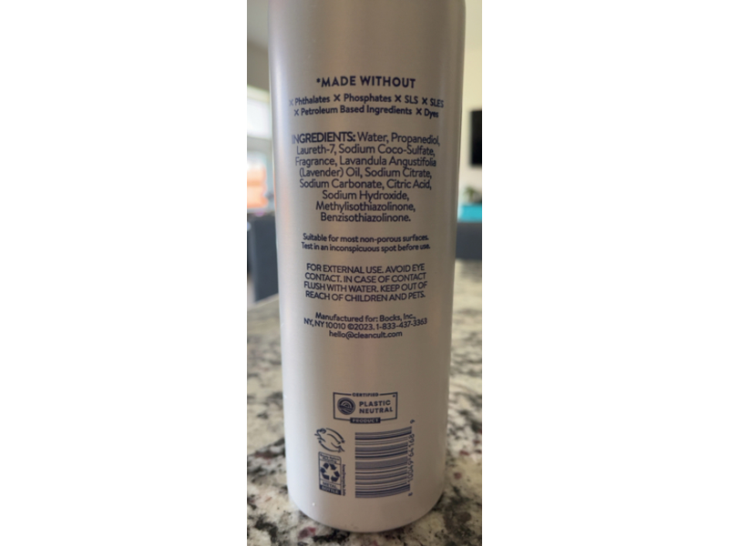 Clean Cult All Purpose Cleaner, Wild Lavender, 20 fl oz/591 mL