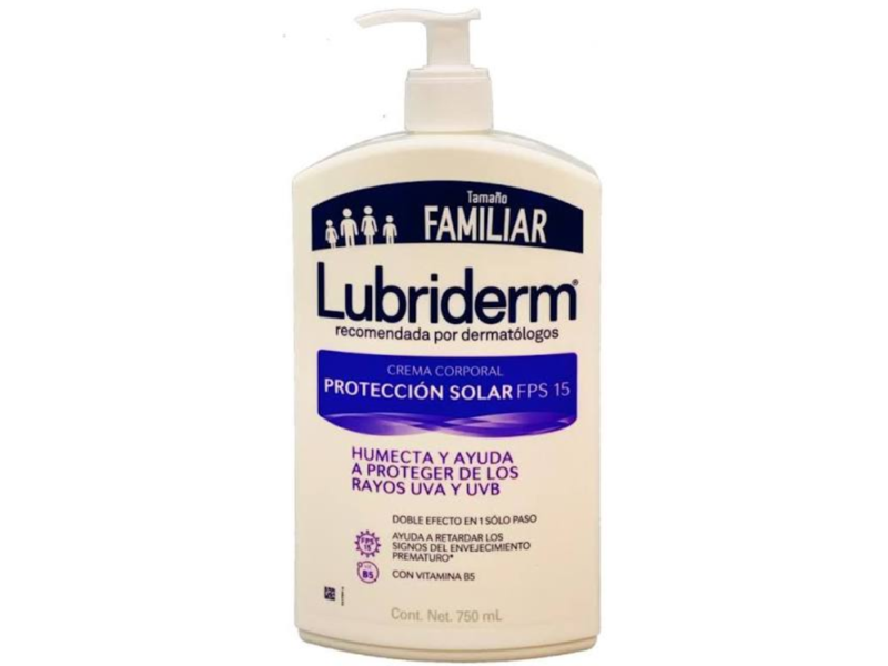 Lubriderm Solar Body & Facial Lotion, SPF 15, 750 mL