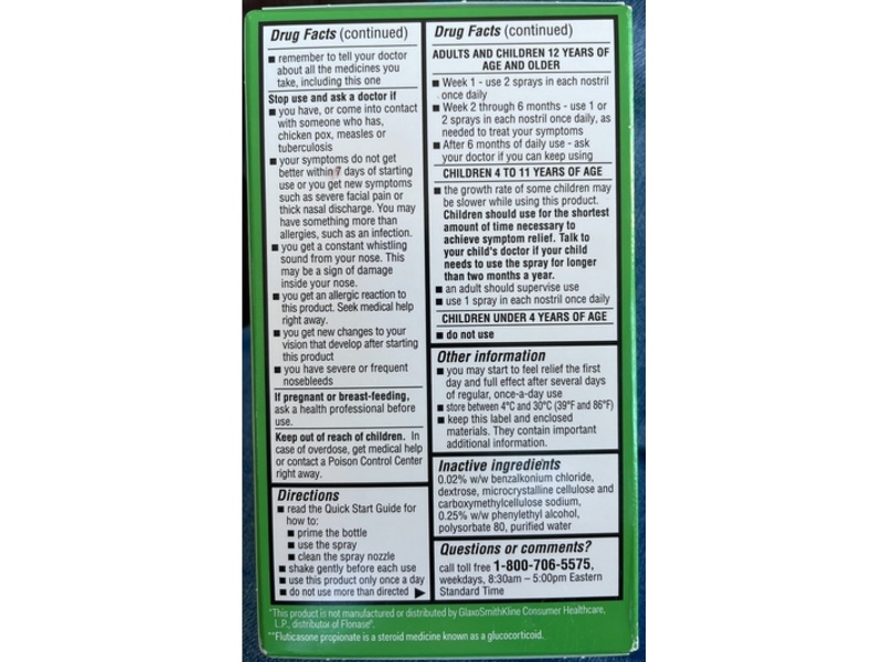 up&up Non-Drowsy Allergy Relief Nasal Spray, 0.62 fl oz/18.2 mL, 2 Count