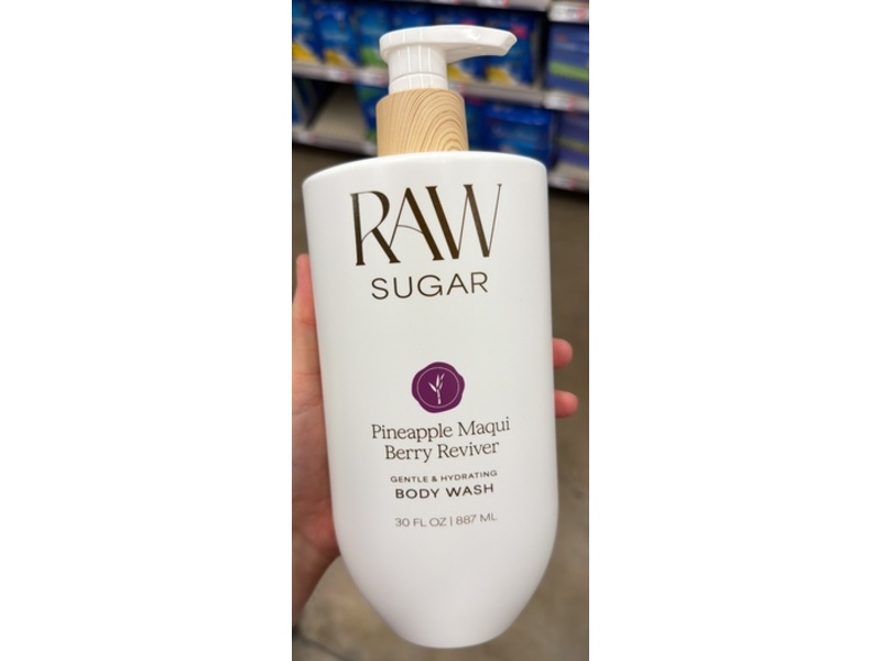 Raw Sugar Gentle & Hydrating Body Wash, Pineapple Maqui & Berry Reviver, 30 fl oz/887 mL