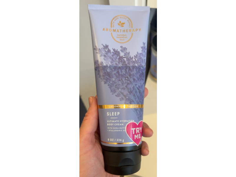 Bath & Body Works Aromatherapy Sleep Hydrating Body Cream, Lavender + Vanilla, 8 oz/226 g
