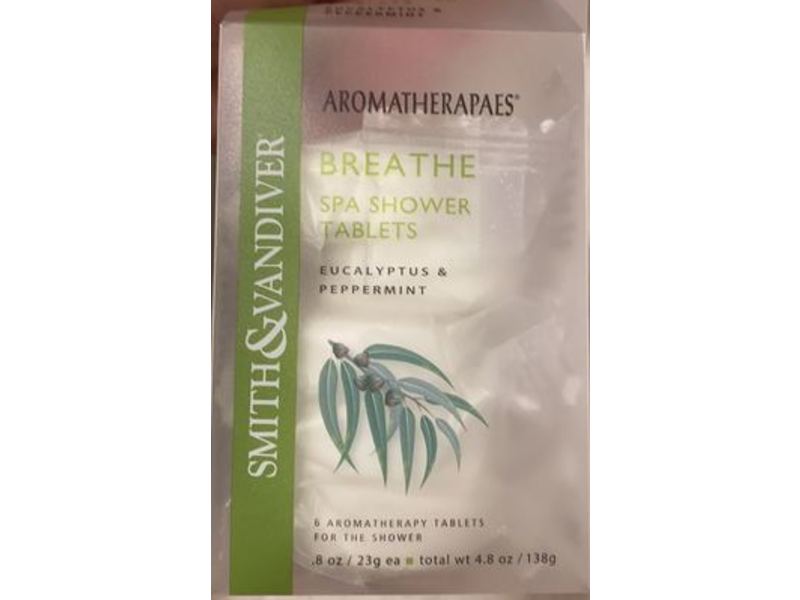 Smith & Vandiver Aromatherapaes Breathe Shower Tabs, 6 Count, 4.8 oz/138 g