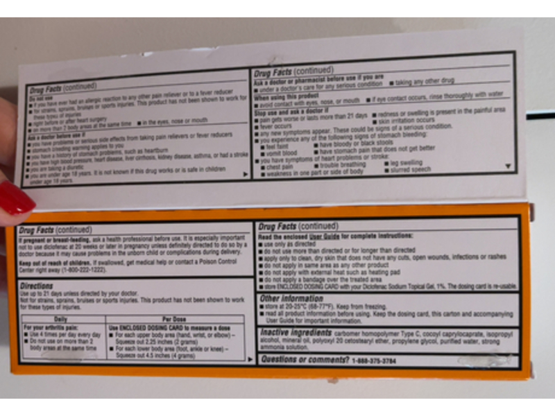 Health Care Aisle Arthritis Pain Reliever Diclofenac Gel, 1.76 oz/50 g