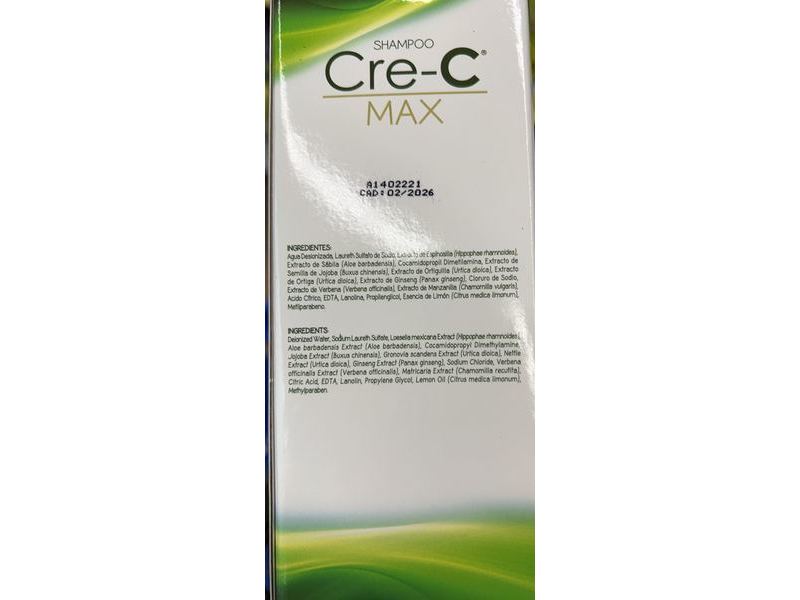 Cre-C Max Shampoo, 8.46 fl oz/250 mL