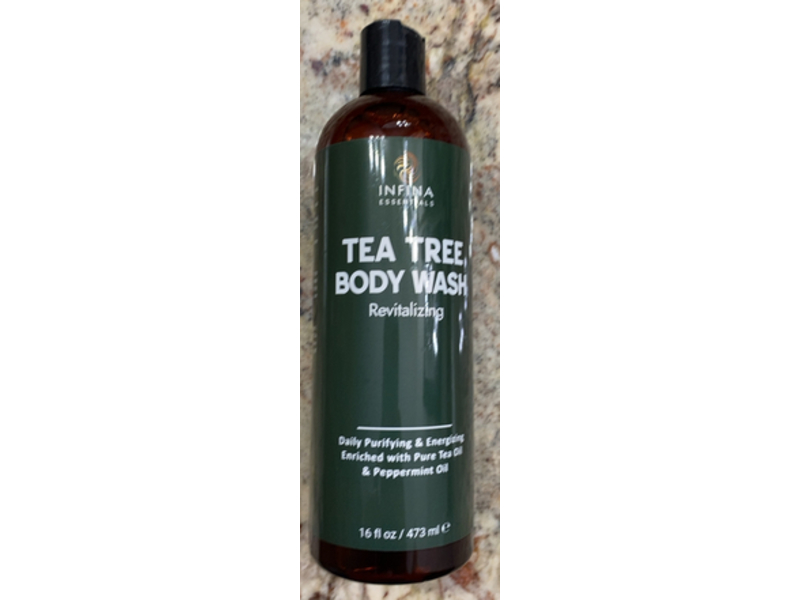 Infina Essentials Revitalizing Body Wash,Tea Tree, 6 fl oz/473 mL