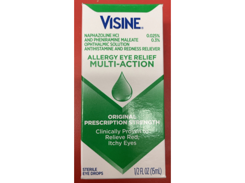 Visine Multi - Action Eye Allergy Relief Eye Drops, 1/2 fl oz/15 mL