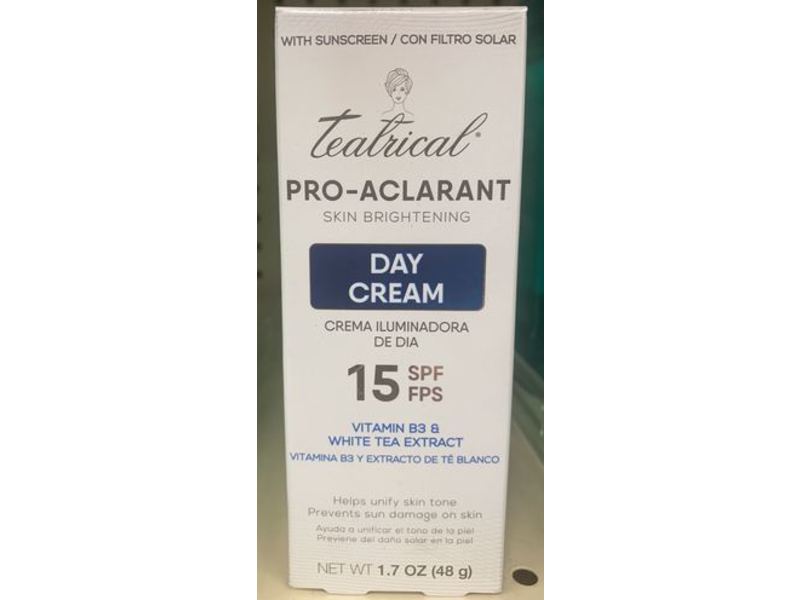 Teatrical Pro-Aclarant Skin Brightening Day Cream, SPF 15, 1.7 oz/48 g, Pack Of 3