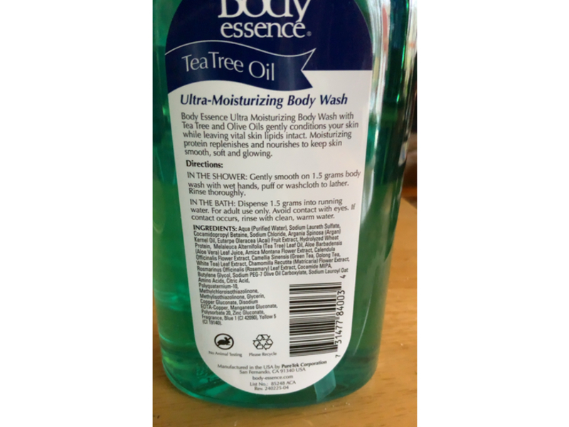 Body Essence Ultra Moiturizing Body Wash, Tea Tree Oil, 28 fl oz/828 mL, Pack Of 2
