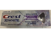 Crest 3D White Fluoride Anticavity Toothpaste, Vibrant Peppermint, 4.6 fl oz/130 g - thumbnail 2