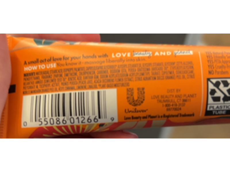 Love Beauty & Planet Beloved Hand Lotion, Peach Prosecco & Mimosa Flower, 1 oz