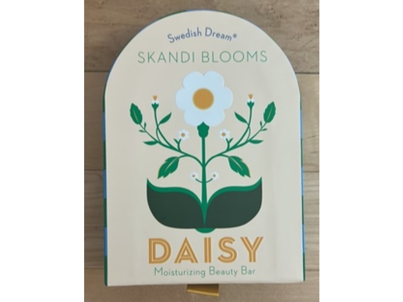 Kalastyle Swedish Dream Skandi Blooms Moisturizing Beauty Bar, Daisy, 4.23 oz/120 g