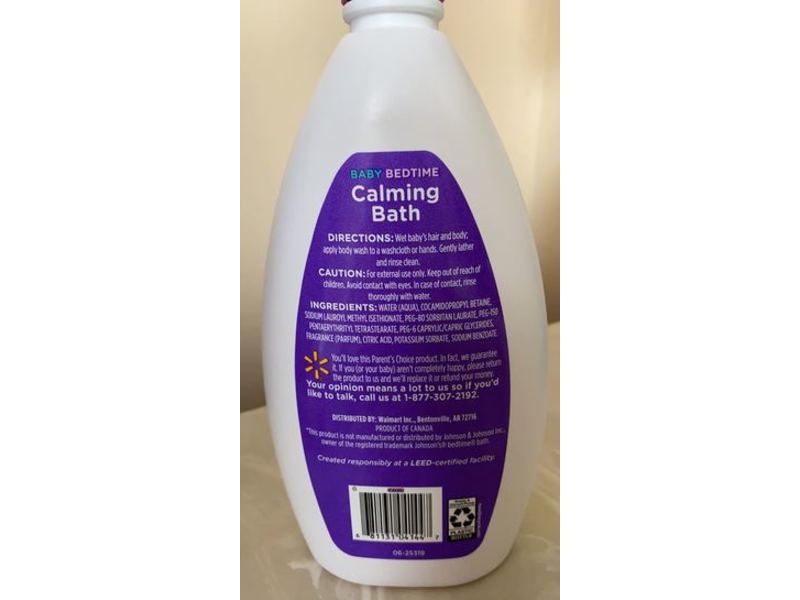 Parent's Choice Baby Bedtime Calming Bath, 27.1 fl oz/800 mL