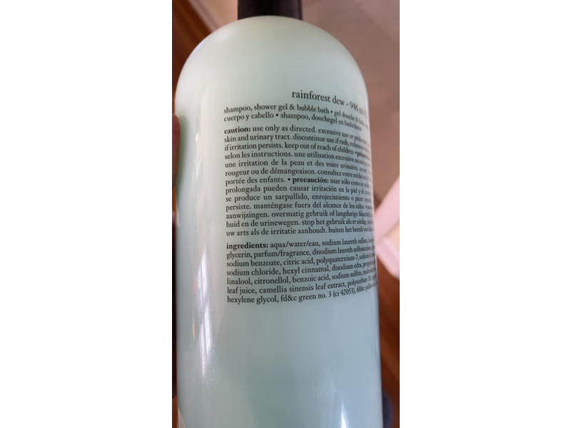 Philosophy Rainforest Dew Shampoo Shower Gel & Bubble Bath, 32 fl oz/946 mL