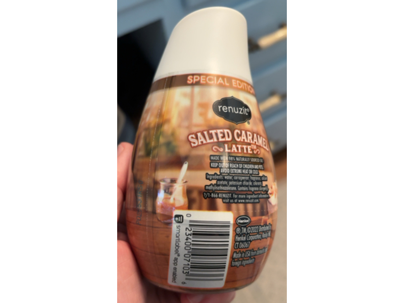 Renuzit Biodegradable Gel Air Freshener, Salted Caramel Latte, 7.0 oz/198 g