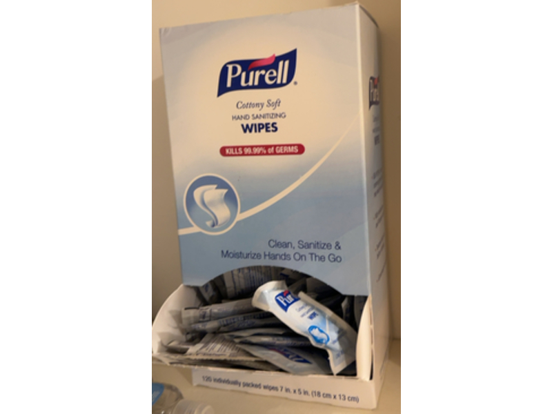 Purell Hand Sanitizing Wipes, Cottony Soft, 120 Count