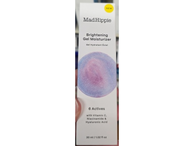 Mad Hippie Brightening Gel Moisturizer, Vitamin C, Niacinamide & Hyaluronic Acid, 1.02 fl oz/30 mL