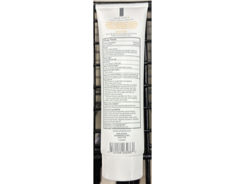 Native Mineral Sunscreen, SPF 30, Coconut & Pineapple, 5 fl oz/147 mL