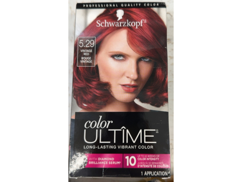 Schwarzkopf Color Ultime Permanent Hair Color Cream, 5.29 Vintage Red, 1 Application
