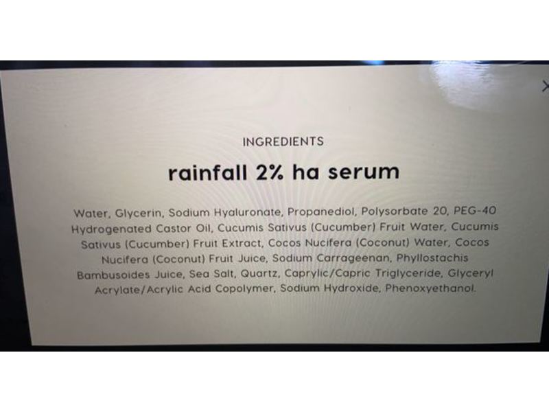 Fourth Ray Beauty Hyaluronic Acid Serum, Rainfall, 0.95 fl oz/28 mL