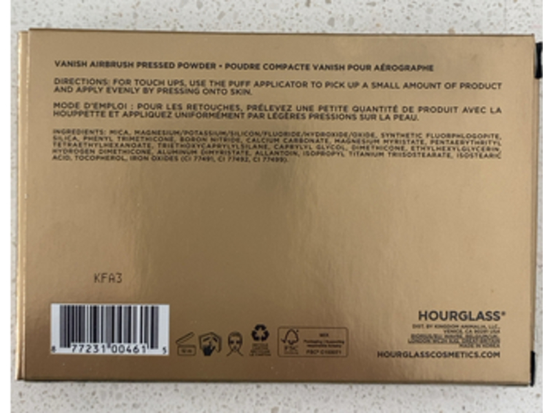 Hourglass Vanish Airbrush Pressed Powder, Translucent Light, 0.37 oz/10.5 g