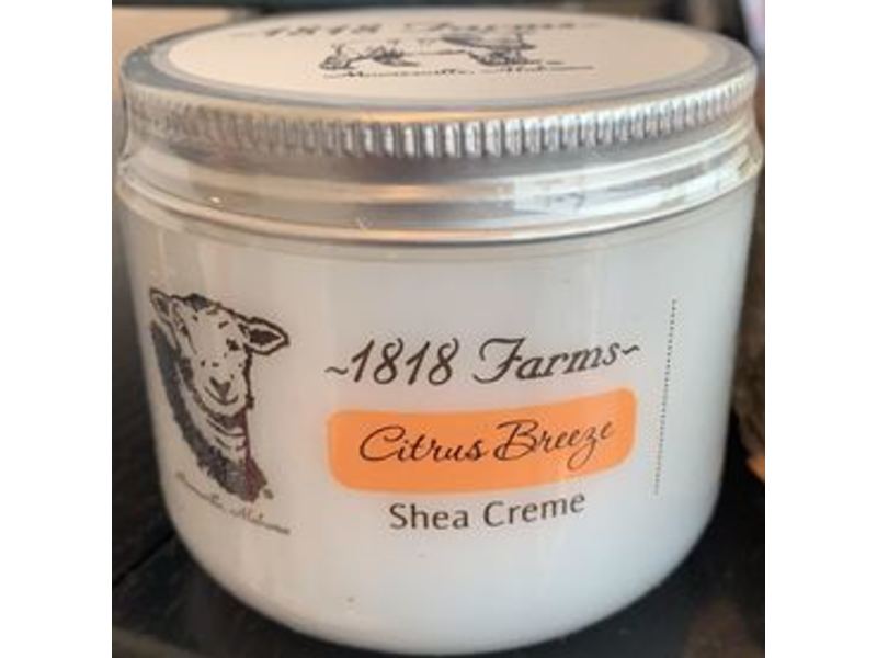 1818 Farms Shea Creme, Citrus Breeze, 4 fl oz/118 ml