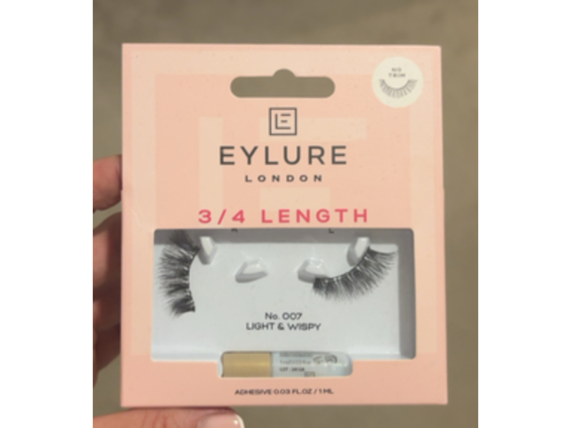 Eylure London 3/4 Length Lashes, No. 007 Light & Wispy, 0.03 fl oz/1 mL, 1 Pair