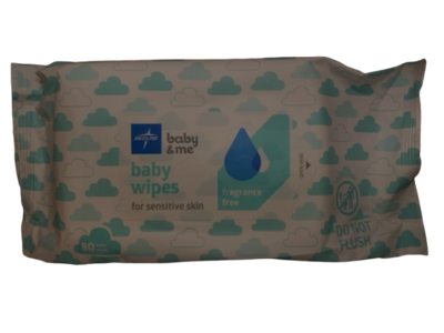 Medline Baby & Me Baby Wipes, 80 Count