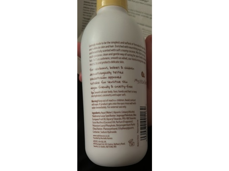 My Little Coco Moisturizing Body Cream, Coconut, 11.8 fl oz/350 mL