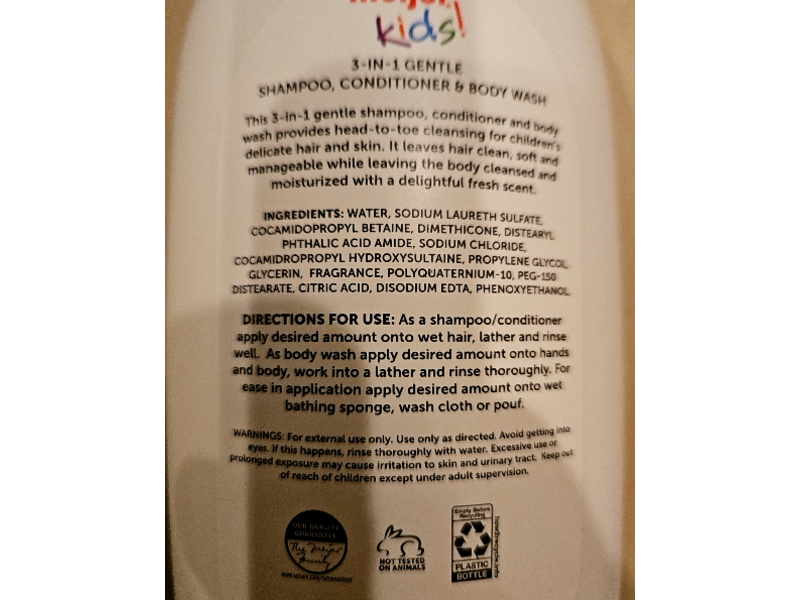 Meijer Kids 3-In-1 Shampoo + Conditioner & Body Wash, 18 fl oz/532 mL