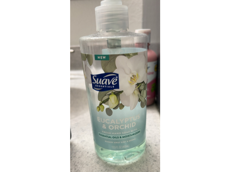Suave Hand Soap, Eucalyptus & Orchid, 13.5 fl oz/400 mL, Pack Of 4