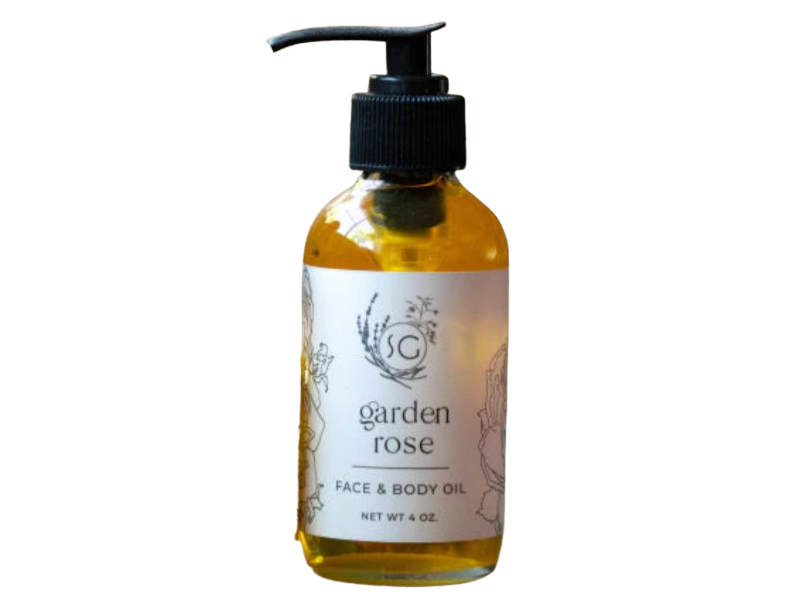 She Grows Garden Rose Face & Body Oil, 4 oz