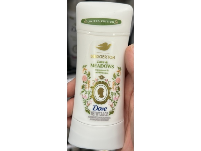 Dove Bridgerton Love & Meadows Antiperspirant/Deodorant Stick, Bergamot & Wildflowers, 2.6 oz