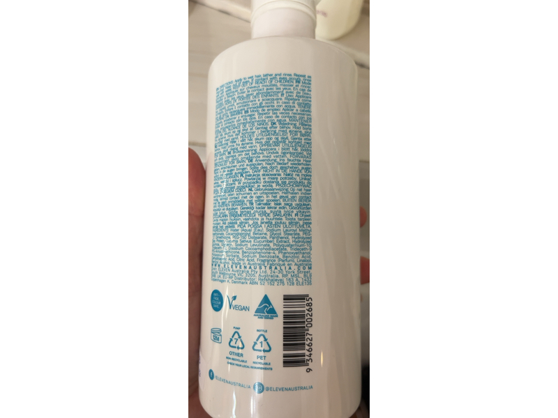 Eleven Australia Hydrate My Hair Moisture Shampoo, 16.9 fl oz/500 mL