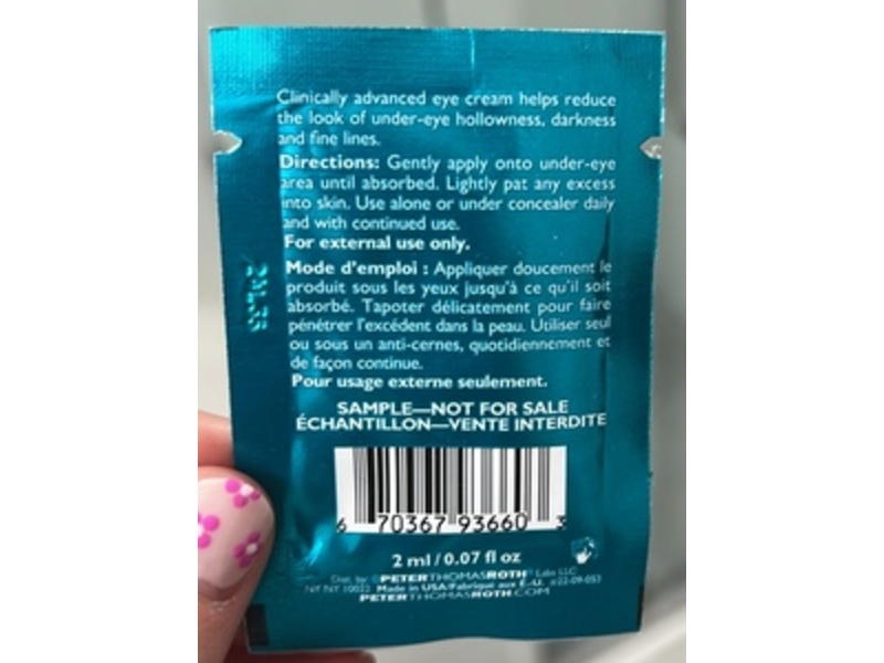 Peter Thomas Roth Peptide Skinjection Fill + Fix Under-Eye Cream, 0.07 fl oz/2 mL