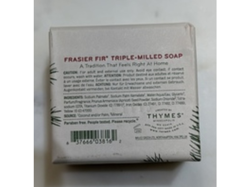 Thymes Frasier Fir Triple-Milled Soap, 5.5 fl oz/155 g
