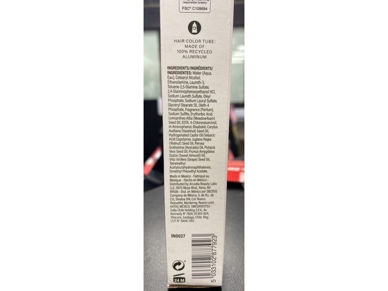 Ion Inspired By Nature Permanent Cream Hair Color, 2A Midnight Blueberry Black, 2.05 oz/58.2 g