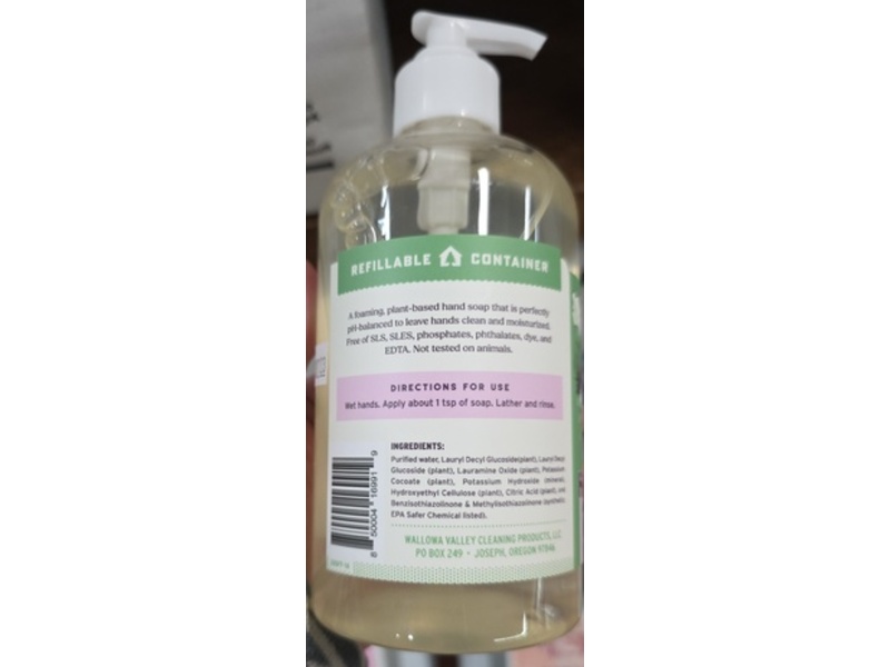 Wallowa Valley Hand Soap, Fragrance Free, 16 fl oz