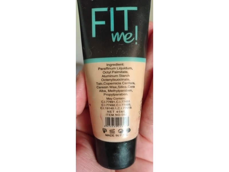 Huda Beauty Fit Me! Matte+Poreless Foundation, 110 Natural Buff, 1.58 fl oz/45 mL