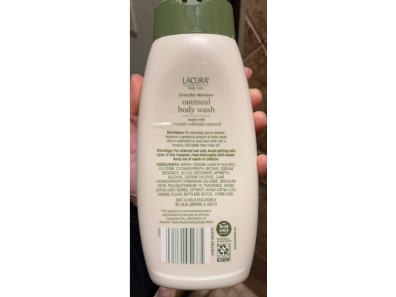 Lacura Everyday Moisture Body Wash, Oatmeal, 18 fl oz/532 mL