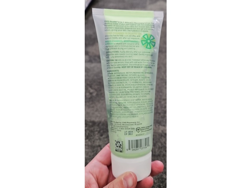 CVS Health Aftersun Recovery Moisturizing Gel & Lotion, Aloe Vera Gel & Coconut Oil, 7.05 fl oz/200 mL