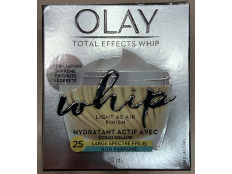 Olay Total Effects Whip Active Moisturizer with Sunscreen, SPF 25, 1.7 oz/50 mL
