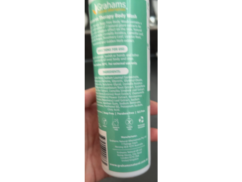Grahams Natural Alternatives Intensive Therapy Body Wash, 8.45 fl oz/250 mL